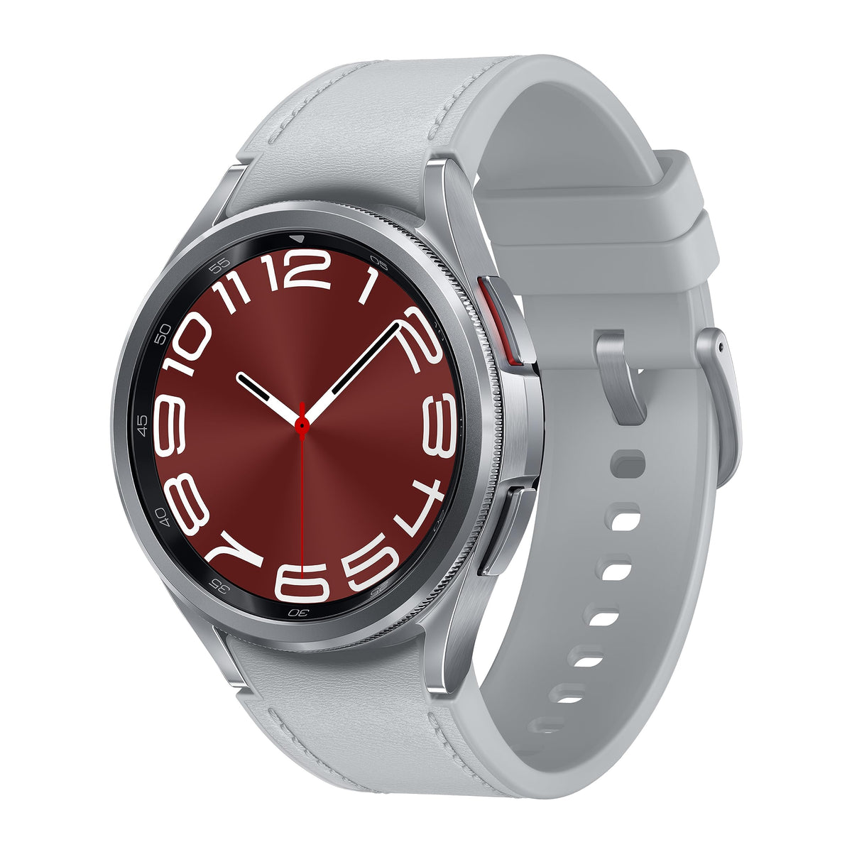 Samsung - Galaxy Watch6 Classic Stainless Steel Smartwatch 43mm LTE - Silver - SM-R955UZSAXAA