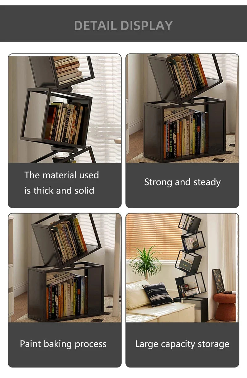 5-Layer Foldable Grid Bookshelf - Image 9