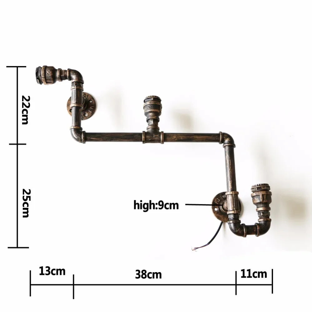 3-Head Loft Industrial Wall Lamp - Image 5