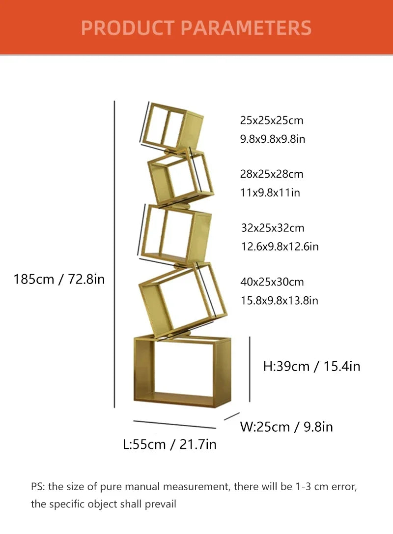 5-Layer Foldable Grid Bookshelf - Image 8