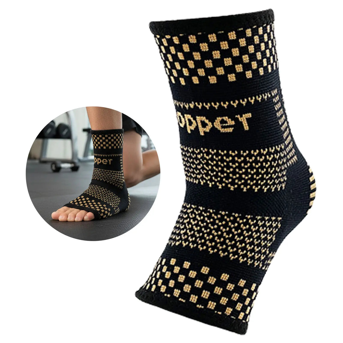 Copper Ankle Compression Sleeve - Image 10