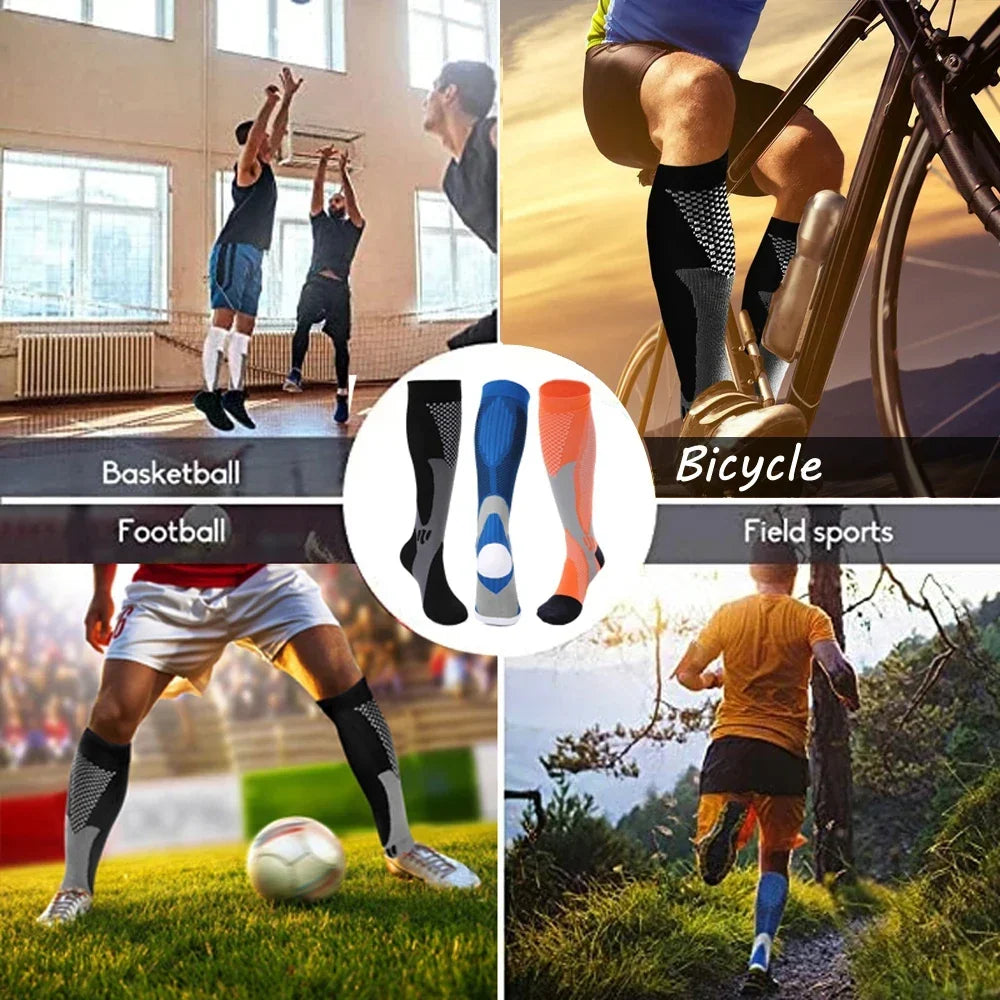 Long Sports & Travel Unisex Compression Socks - Image 11