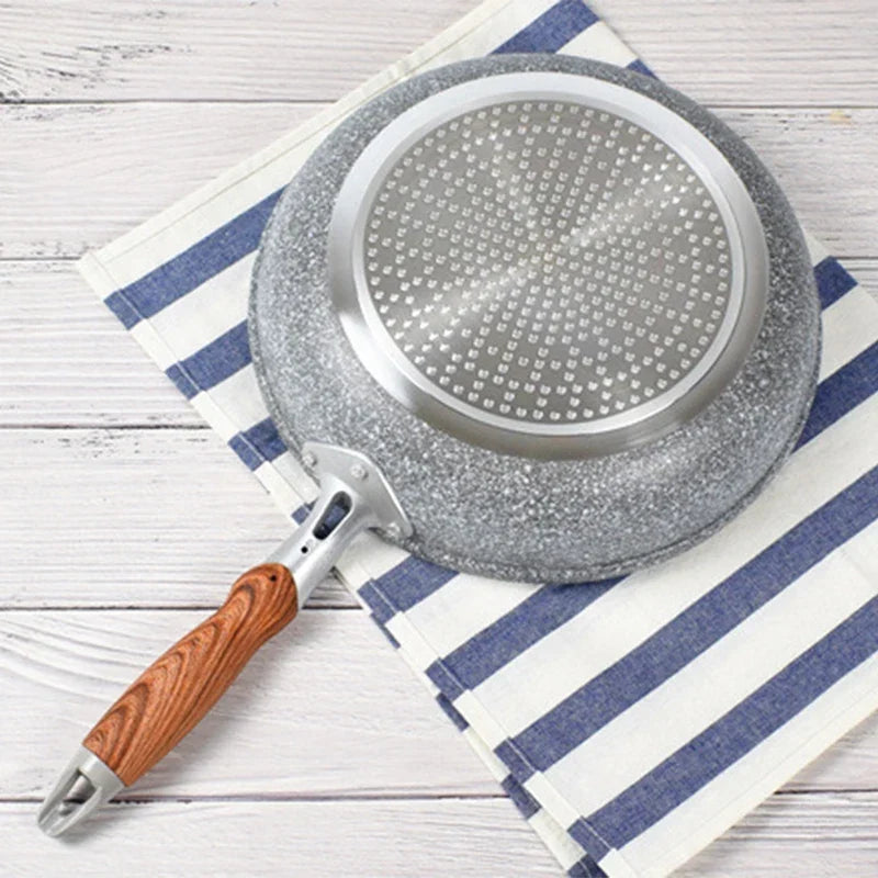 Durable Stone Frying Wok Pan Non-stick Ceramic Pot Induction Fryer Steak Cooking Gas Stove Skillet Cookware Tool - Image 3