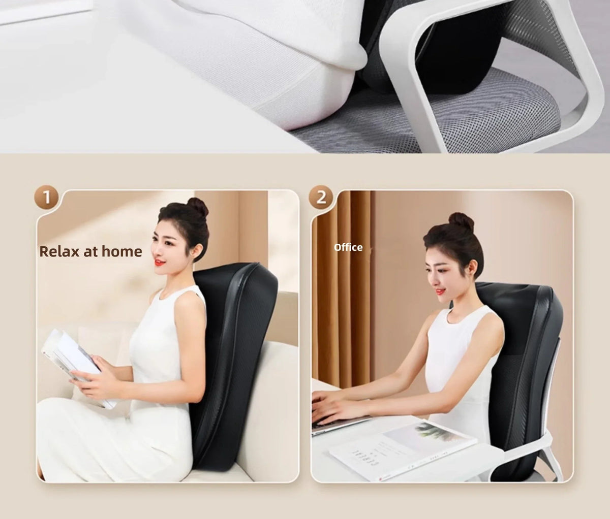 JAIYORL Shiatsu Neck & Back Massage Pillow - Image 8