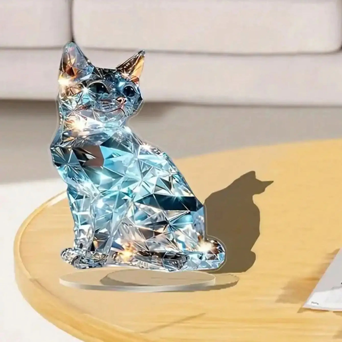 Elegant Exotic Cat Table Decoration Sculptures - Image 3