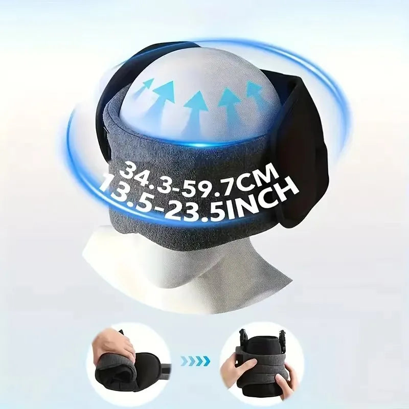 Adjustable Travel Neck Pillow with Eye Mask Set - Image 5
