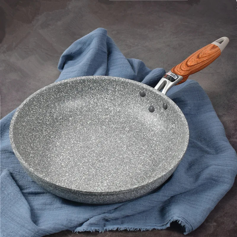 Durable Stone Frying Wok Pan Non-stick Ceramic Pot Induction Fryer Steak Cooking Gas Stove Skillet Cookware Tool - Image 7