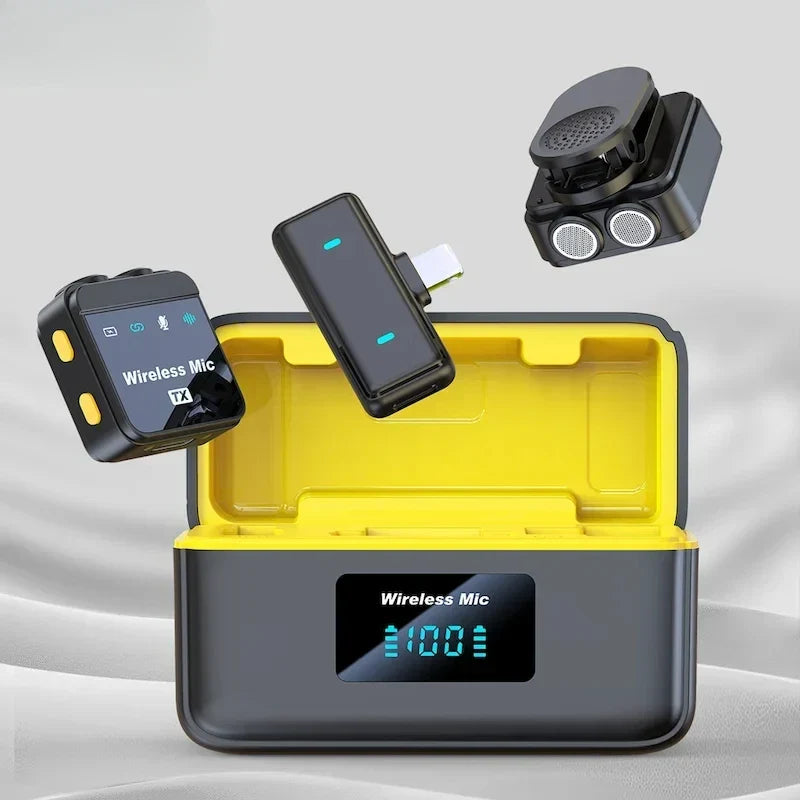 2025 Wireless Lavalier Microphone with Charging Box