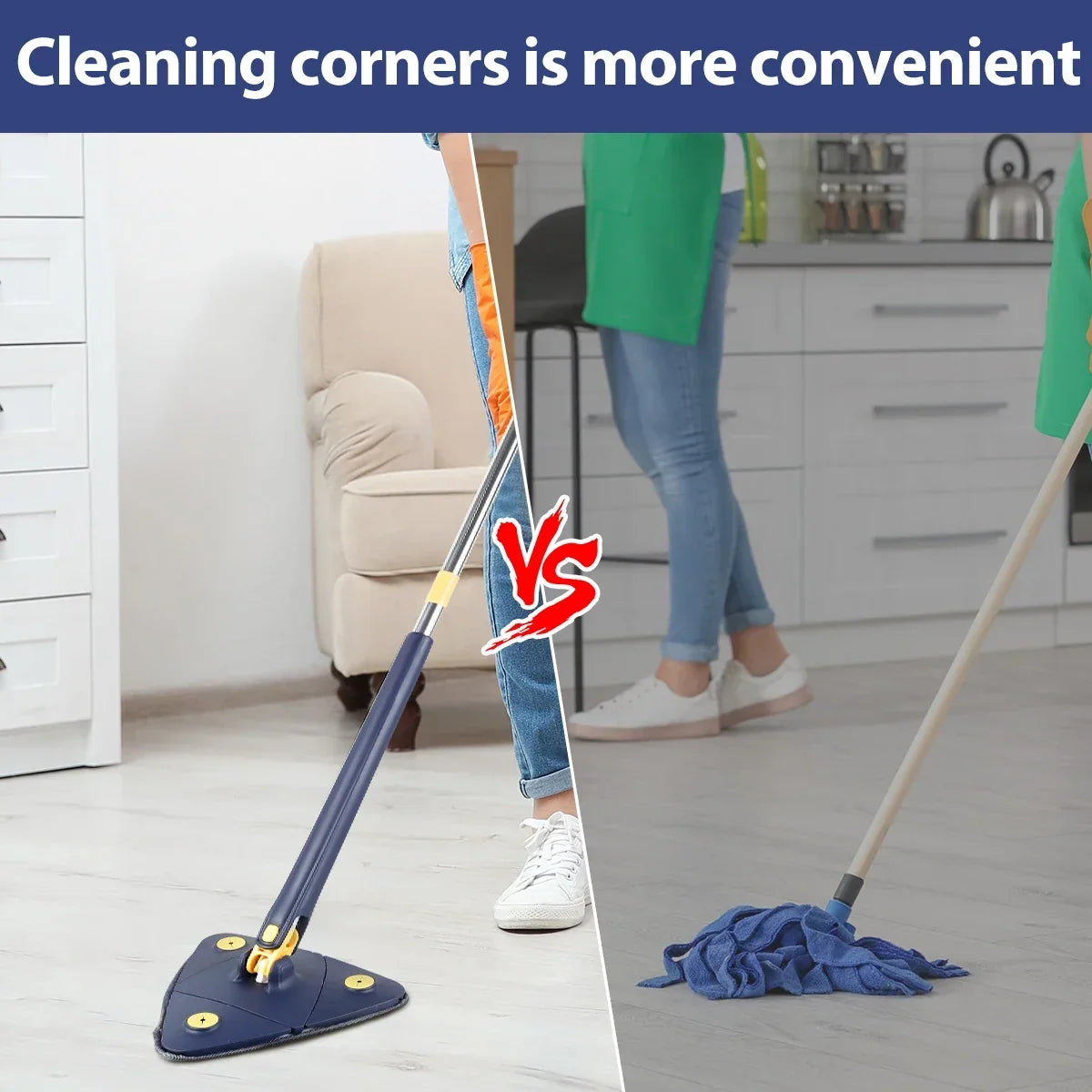 Telescopic Triangle Mop 360° Rotatable - Image 10