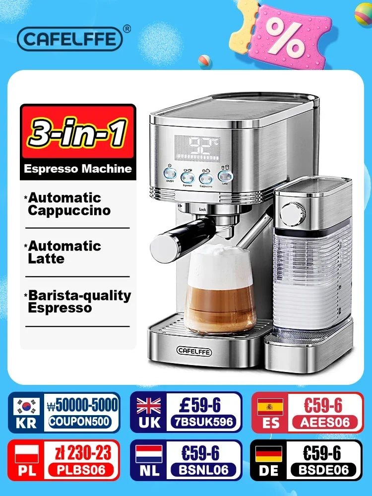 Cafelffe 3-in-1 Automatic Coffee Machine