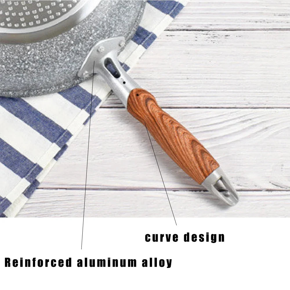 Durable Stone Frying Wok Pan Non-stick Ceramic Pot Induction Fryer Steak Cooking Gas Stove Skillet Cookware Tool - Image 4