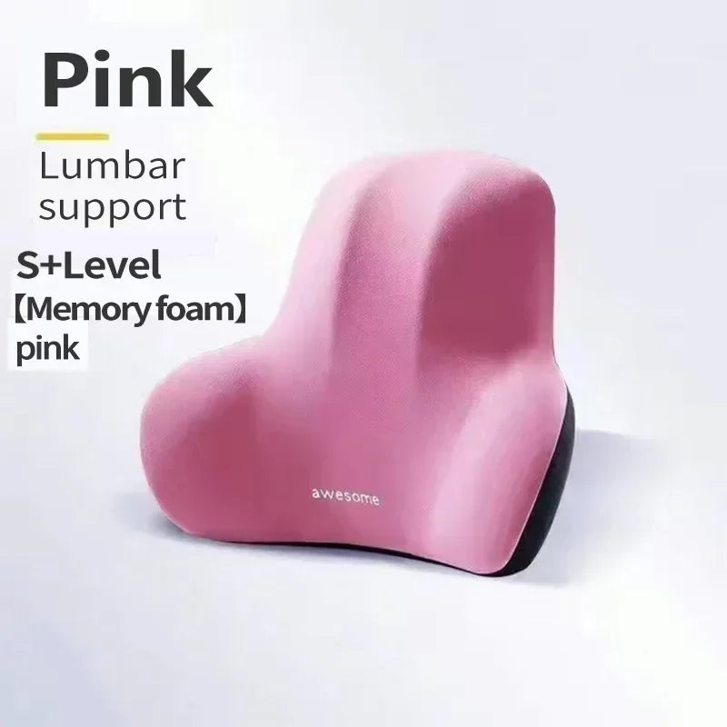 Memory Foam Lumbar Support Pillow - Pink
