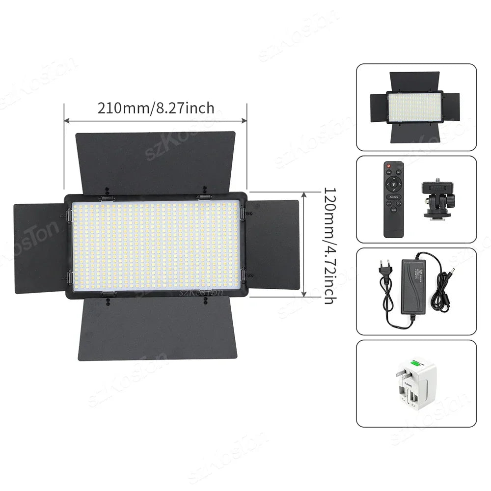 U600 RGB LED Photo Studio Light - Kit 1