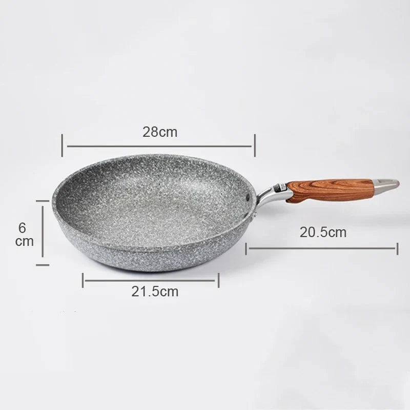 Durable Stone Frying Wok Pan Non-stick Ceramic Pot Induction Fryer Steak Cooking Gas Stove Skillet Cookware Tool - Image 9