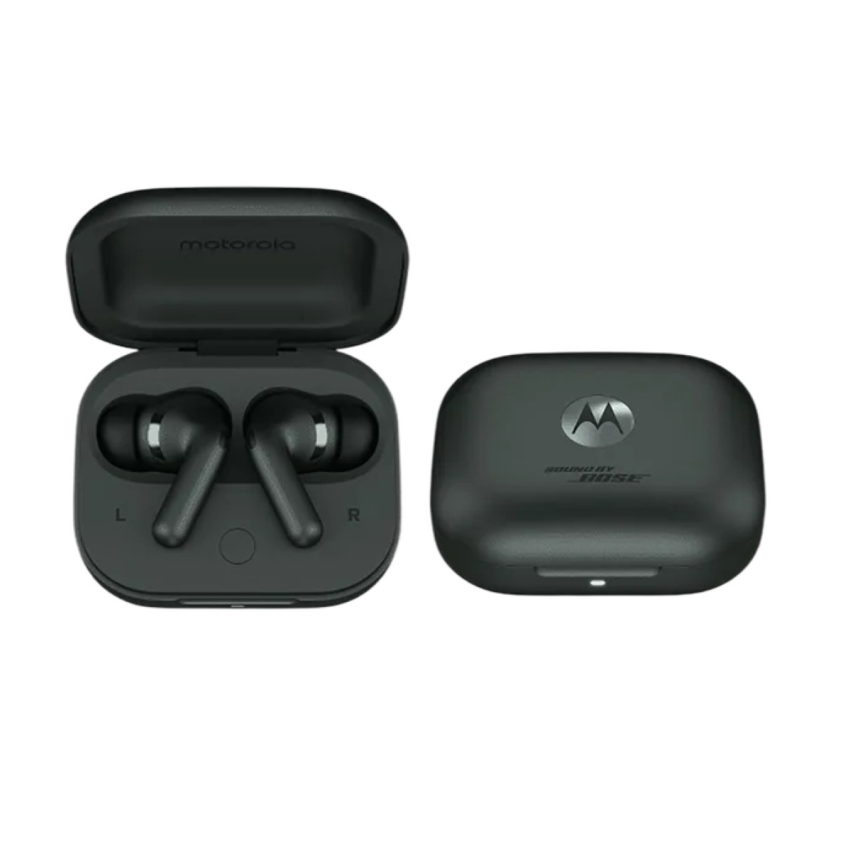 Motorola Moto Buds+ - True Wireless Earbud Headphones - Forest Gray - Image 4