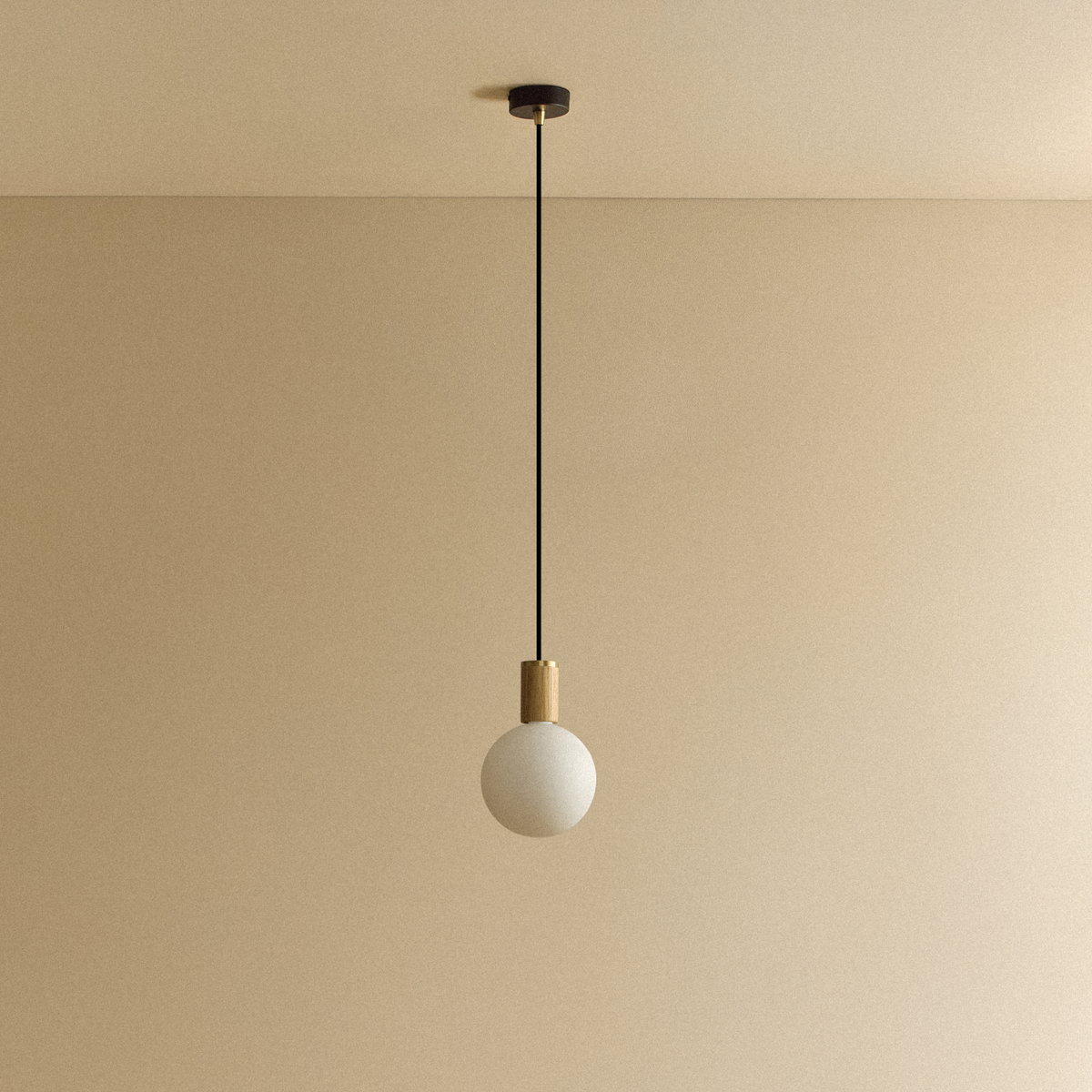 Sphere IV Pendant Light in Oak - Image 6