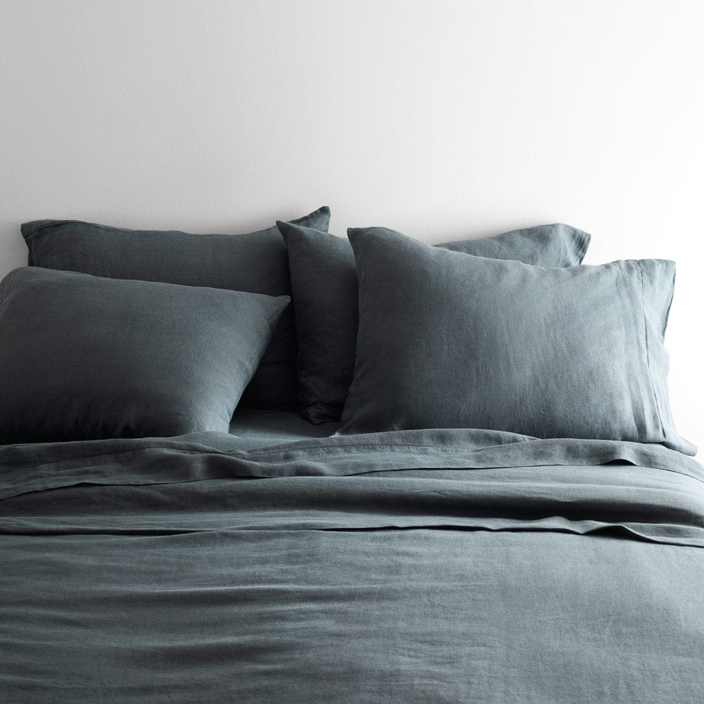 Stonewashed Linen Bed Bundle - Aegean
