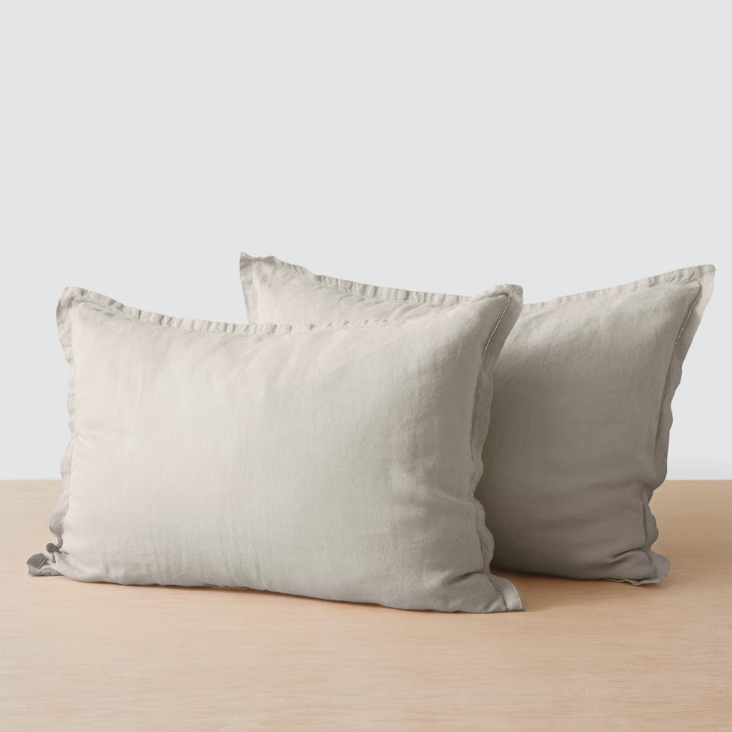 Stonewashed Linen Shams - Solid Sand