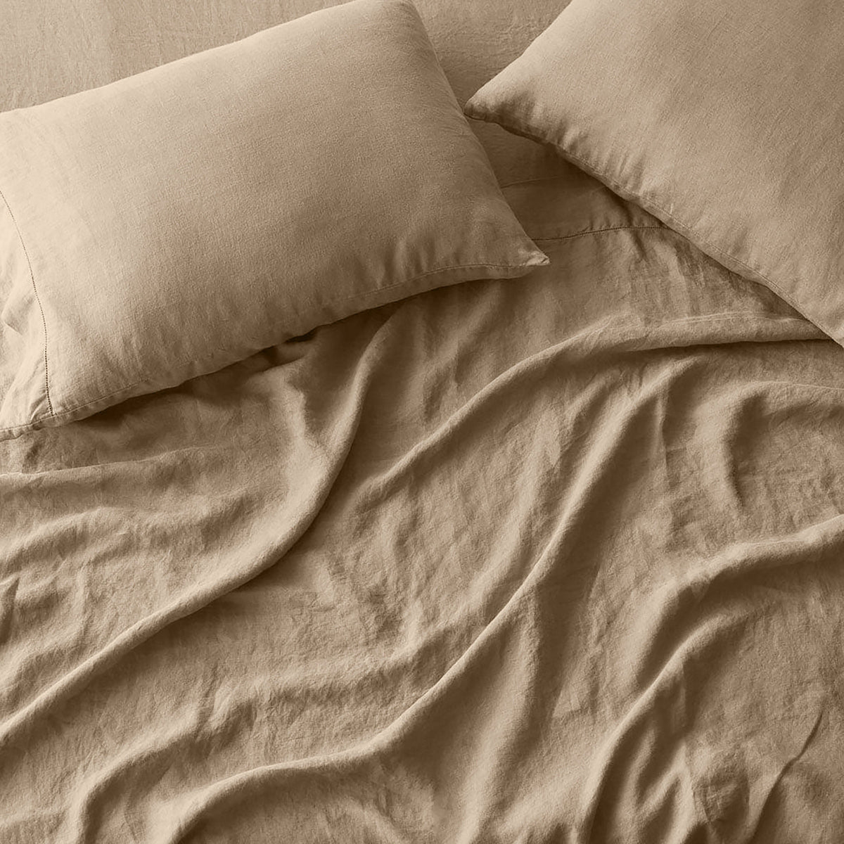 Stonewashed Linen Sheet Set - Barley
