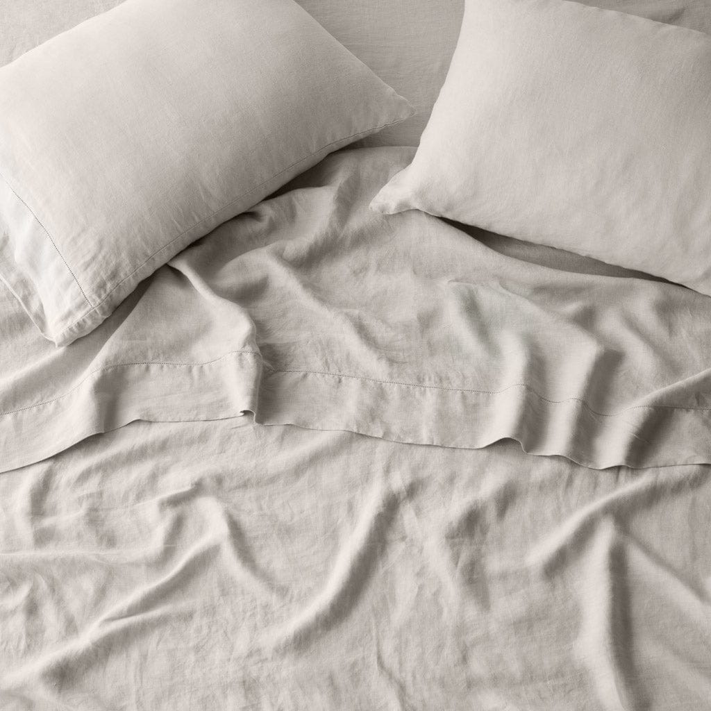 Stonewashed Linen Sheet Set - Solid Sand