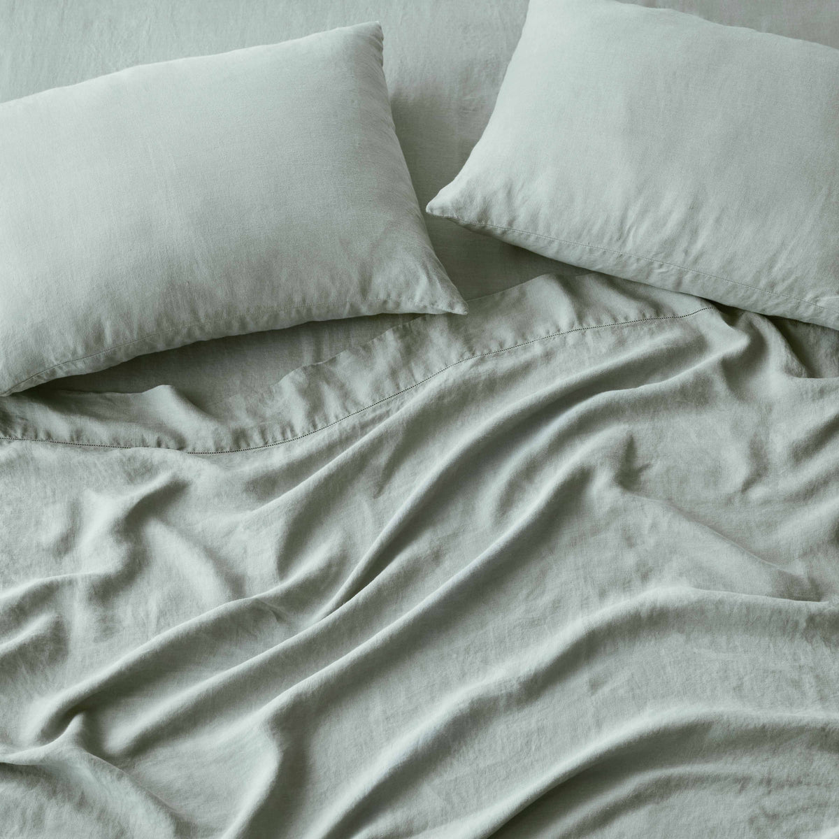 Stonewashed Linen Sheet Set - Seaglass