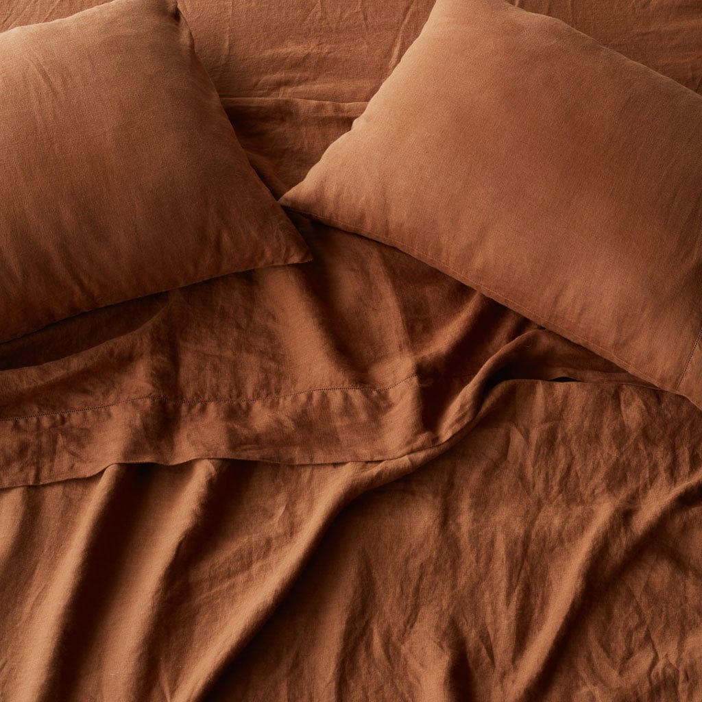 Stonewashed Linen Sheet Set - Sienna