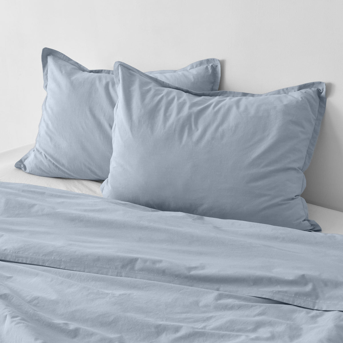 Stonewashed Organic Cotton Percale Euro Shams - Image 10