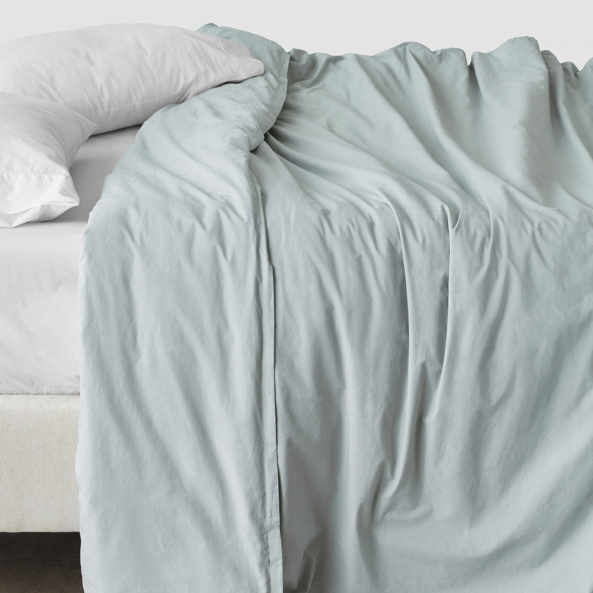 Stonewashed Organic Cotton Percale Duvet Cover - Seaglass