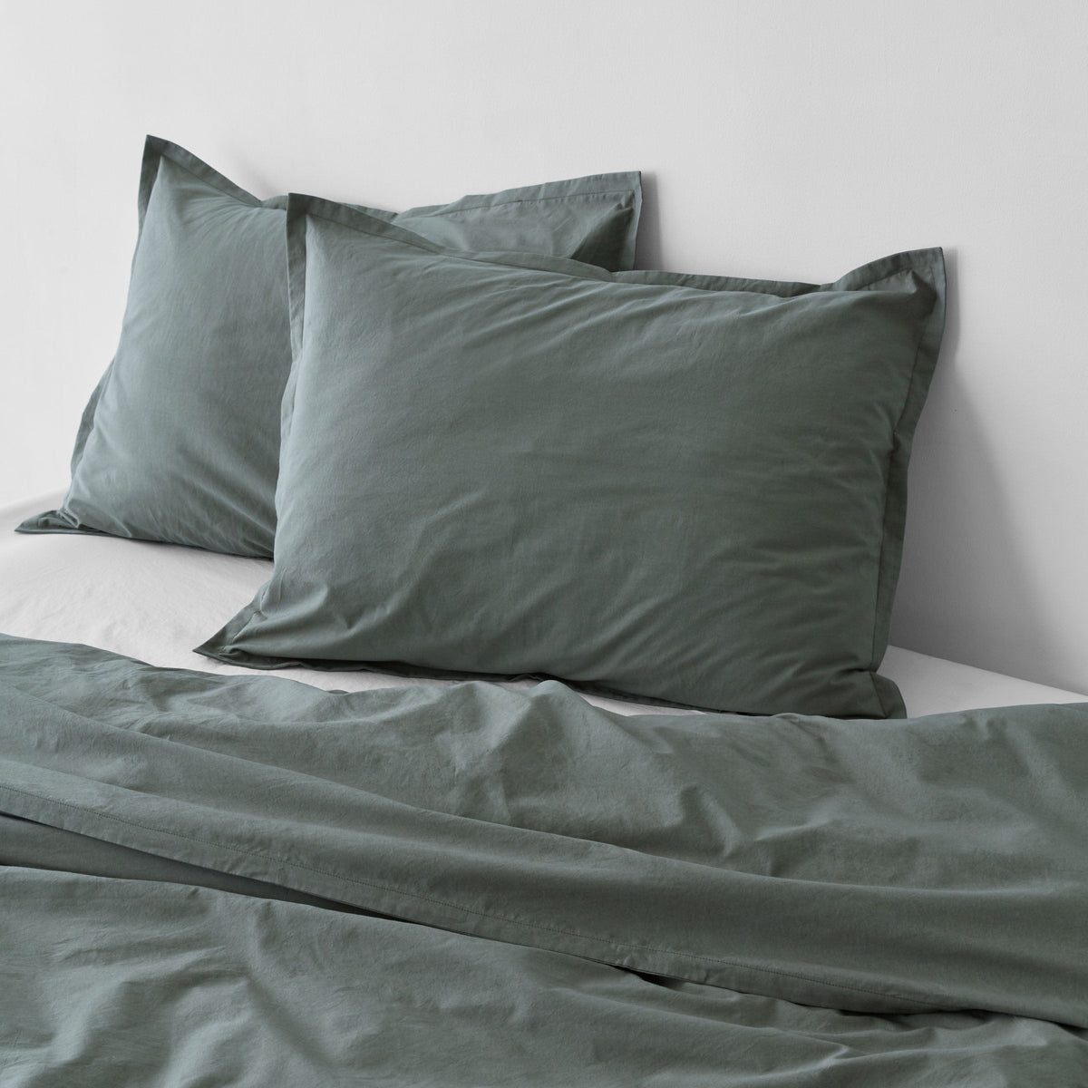 Stonewashed Organic Cotton Percale Euro Shams - Image 15