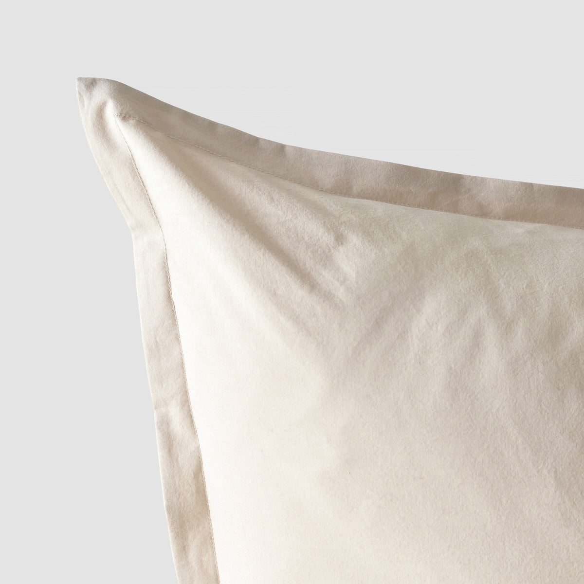 Stonewashed Organic Cotton Percale Euro Shams - Image 4