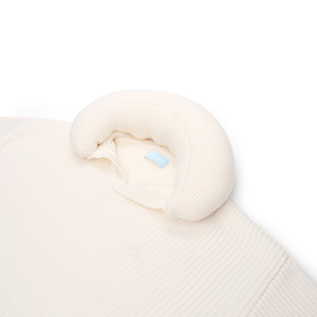 3.Paradis Pillow Neck Knit Sweater (Truewhite) - Image 3