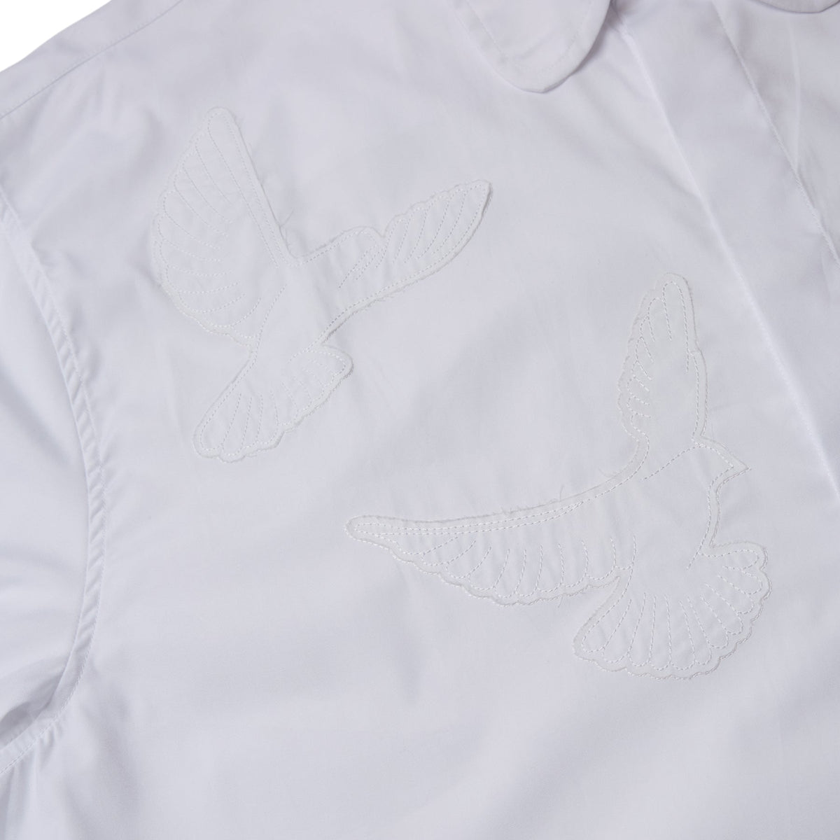 3.Paradis Flying Dove LS Shirt (White&blue) - Image 4