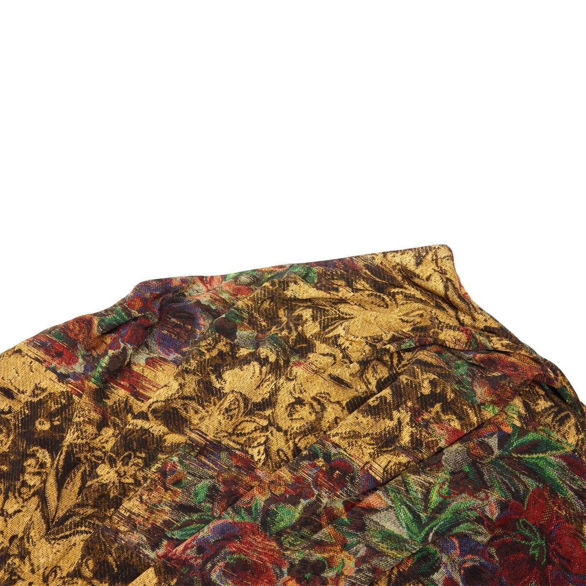 GANNI Printed Ruched Mini Dress (Custard) - Image 3