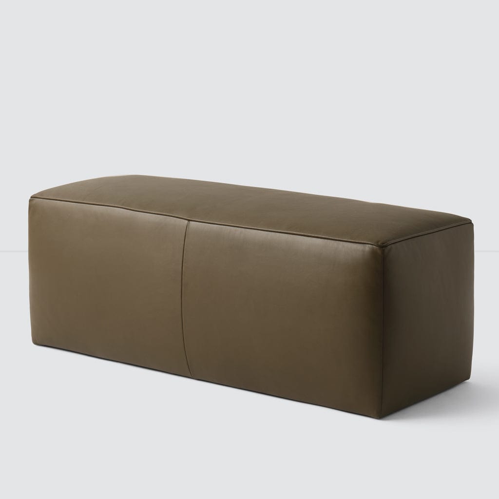 Torres Leather Bench - Olive