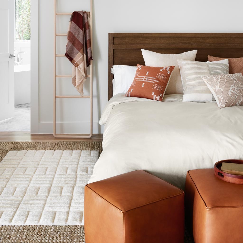 Torres Square Leather Ottoman - Small - Image 3
