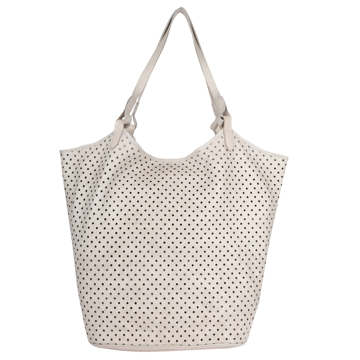Tour Leather Tote Bag - White