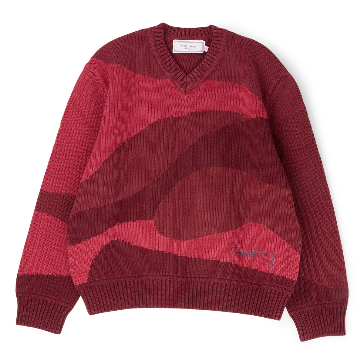 House of Sunny The Red Landscape Sweater (Ruby Red)
