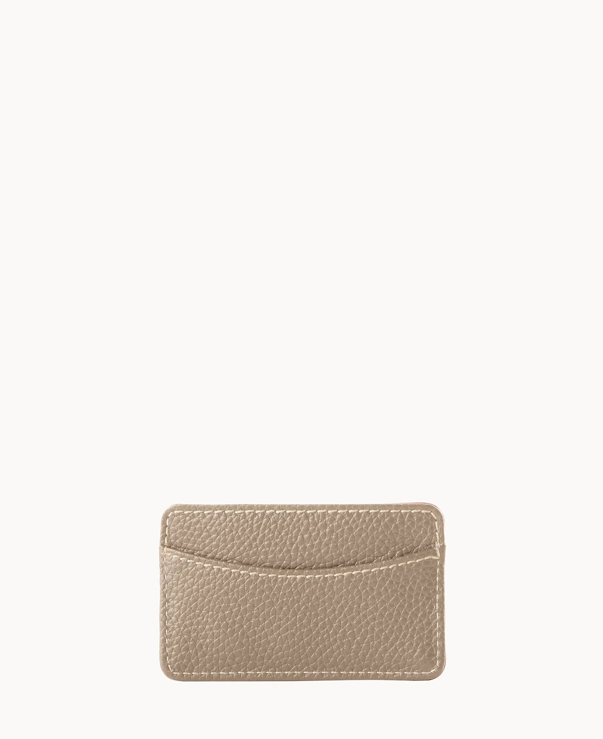 Pebble Grain Business Card Case - Taupe