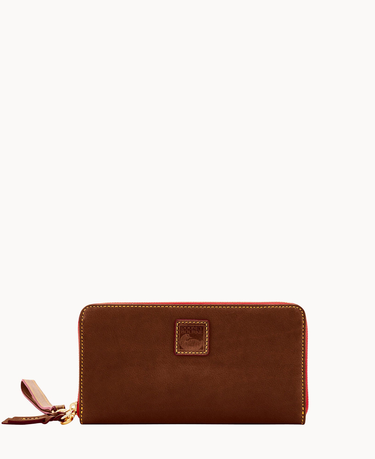 Florentine Large Zip Around Wristlet - Chestnut