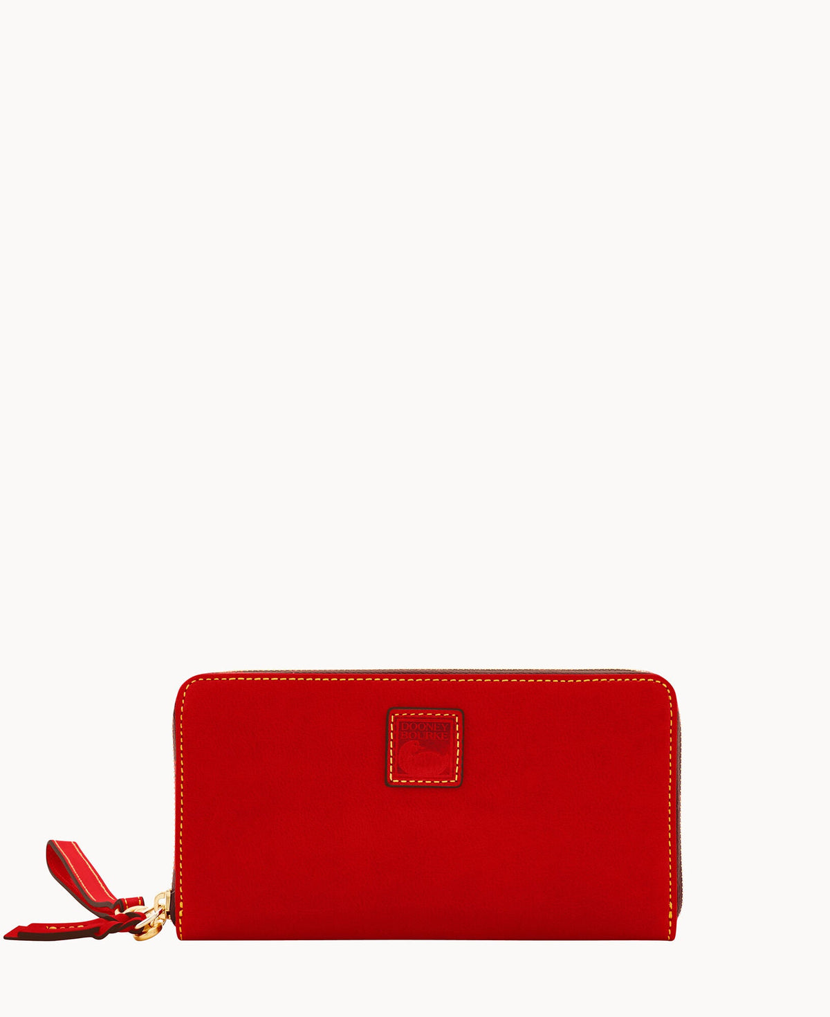 Florentine Large Zip Around Wristlet - Red