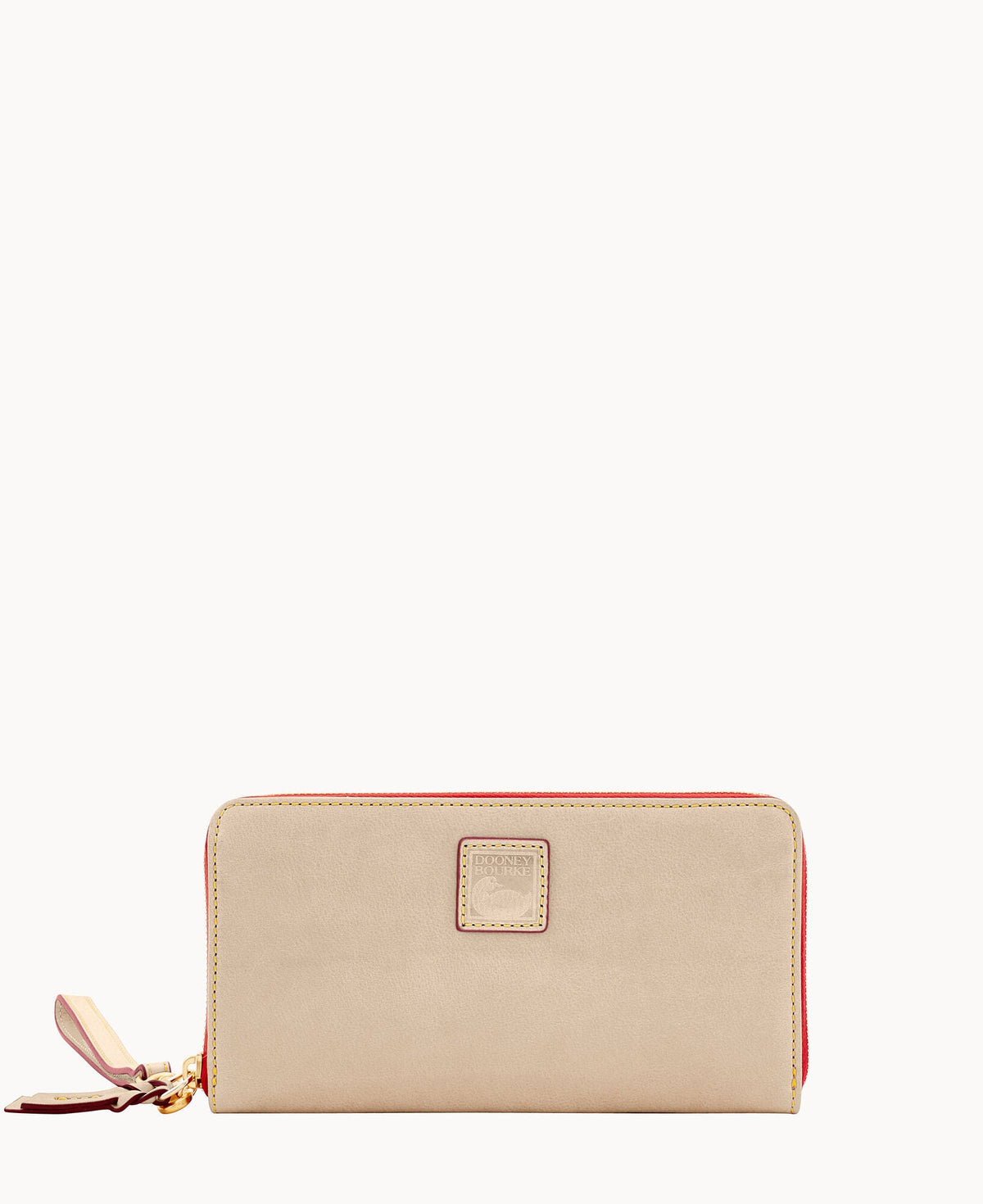 Florentine Large Zip Around Wristlet - Light Taupe