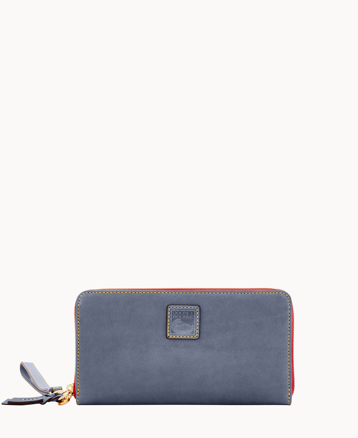 Florentine Large Zip Around Wristlet - Steel Blue
