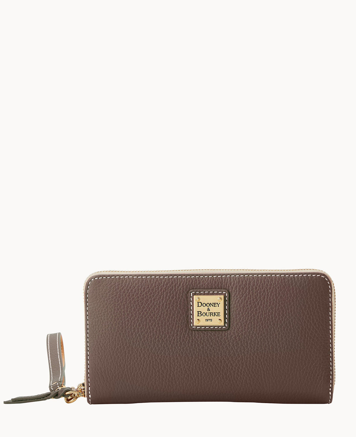 Lucca Leather Large Zip Around Wristlet - Elephant