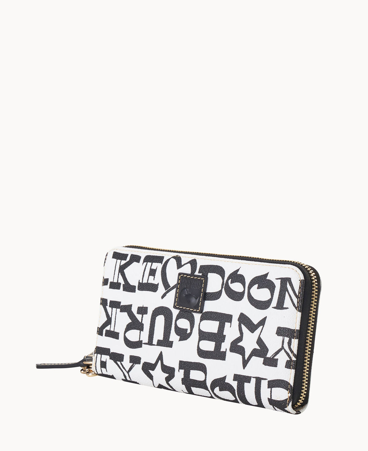 Doodle II Coated Cotton Large Zip Around Wristlet - Image 2