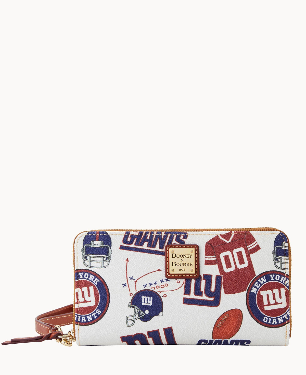 NFL NY Giants Large Zip Around Wristlet - White Multi