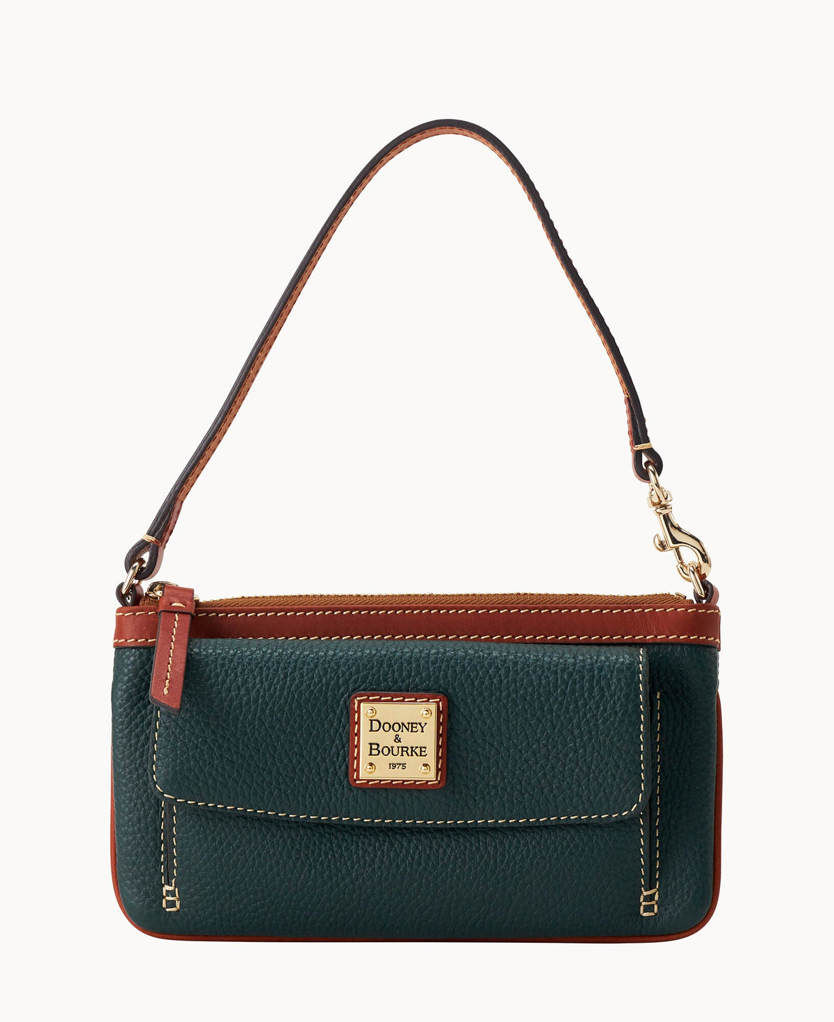 Pebble Grain Pocket Wristlet - Forest