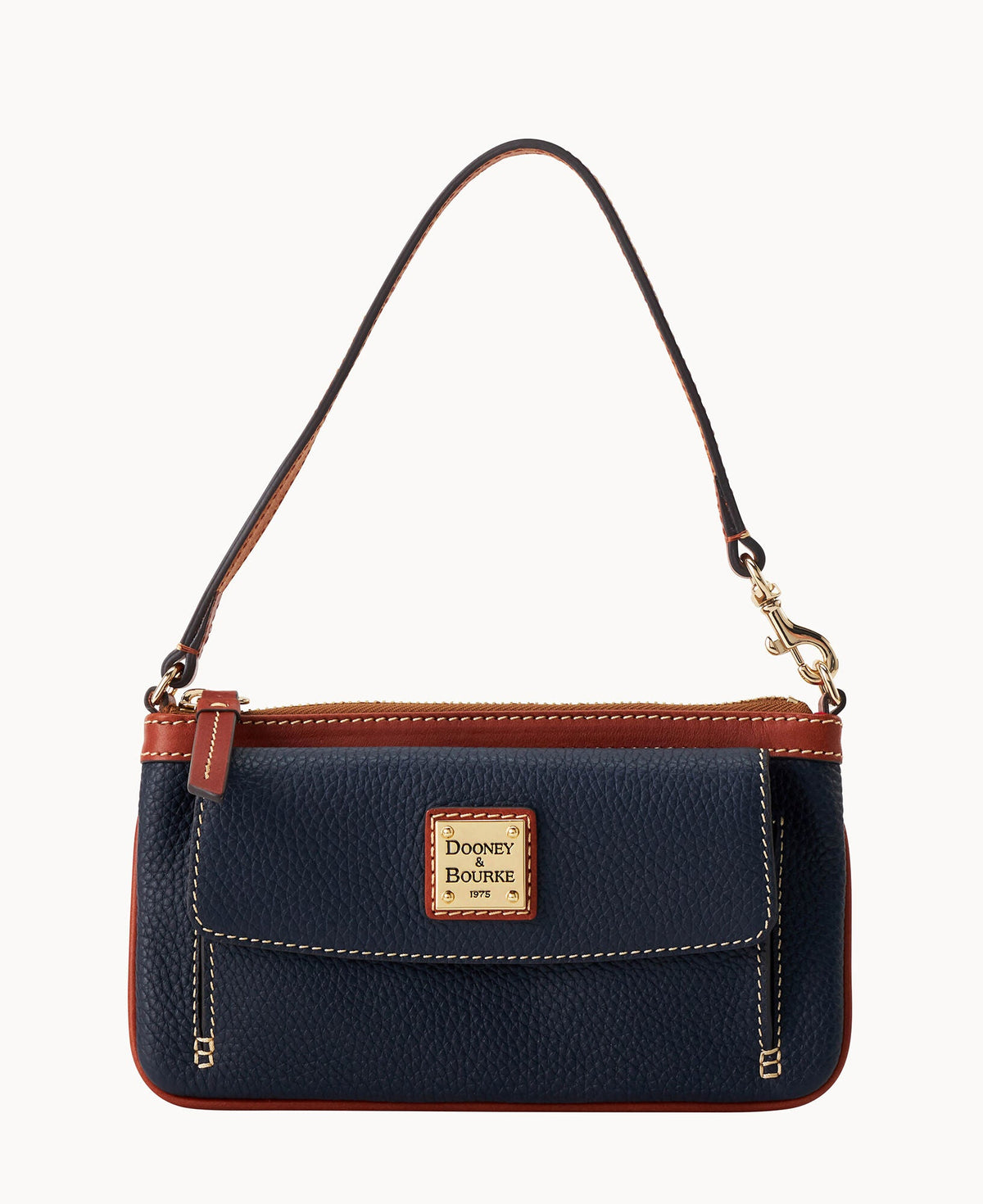Pebble Grain Pocket Wristlet - Midnight Blue
