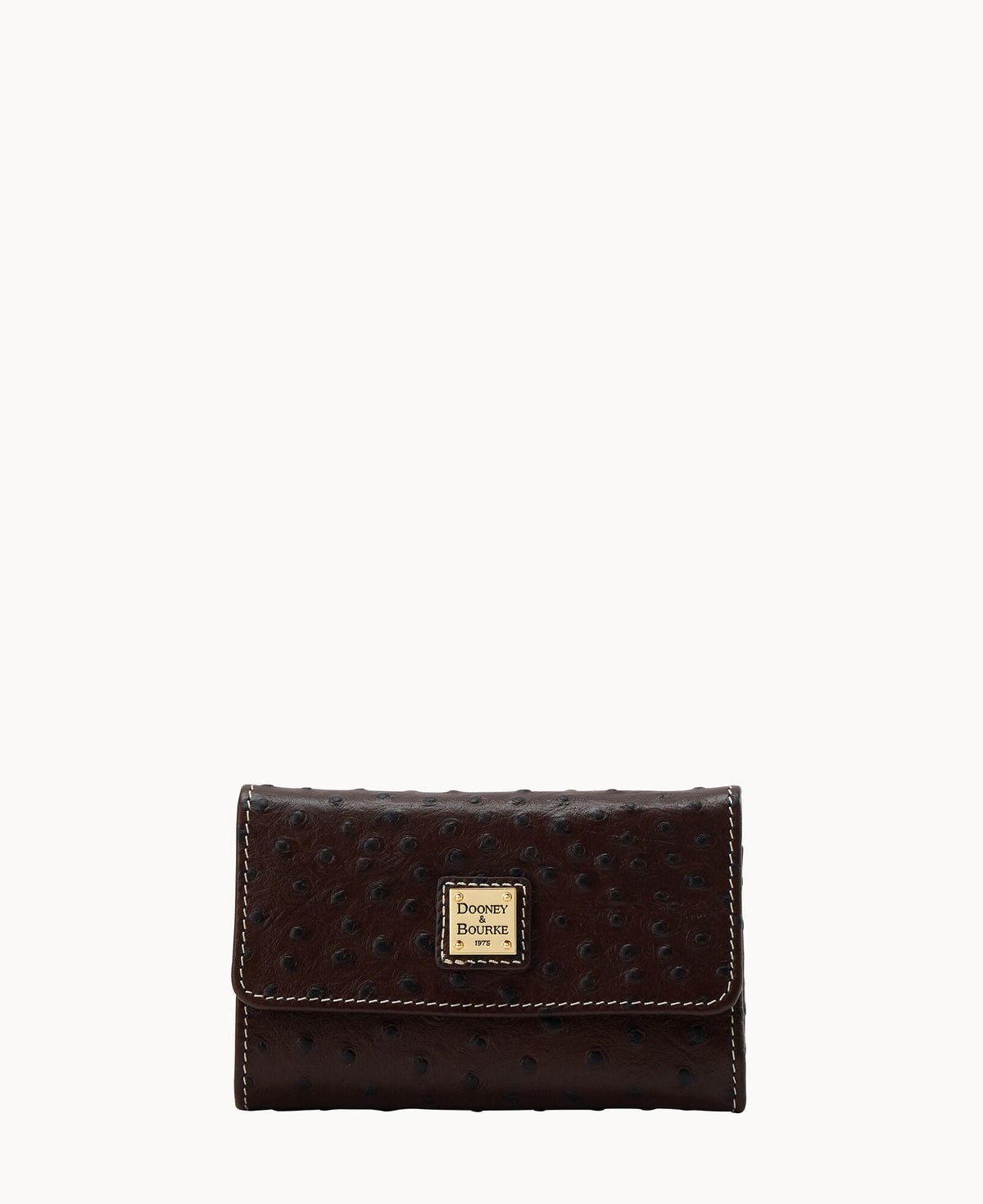Ostrich Flap Wallet - Brown Tmoro