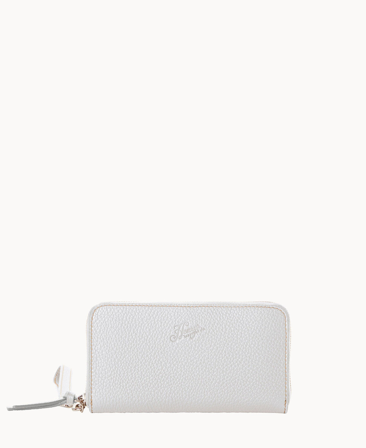 Henrys Medium Zip Around Wristlet - White