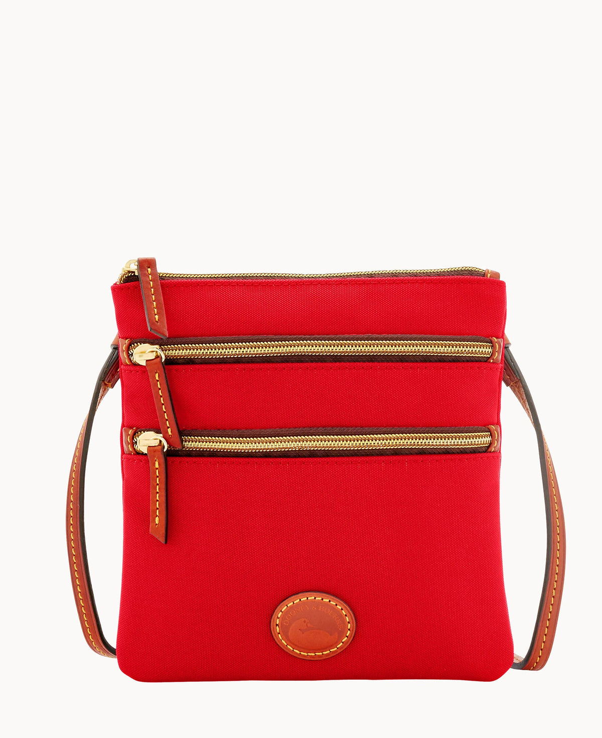 Nylon North South Triple Zip - Red